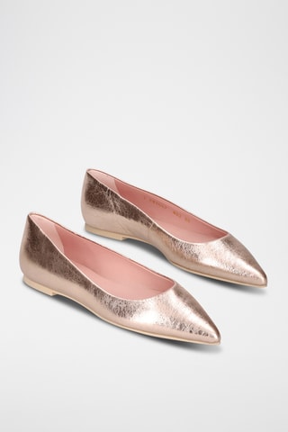 Ballerines en cuir - Doré