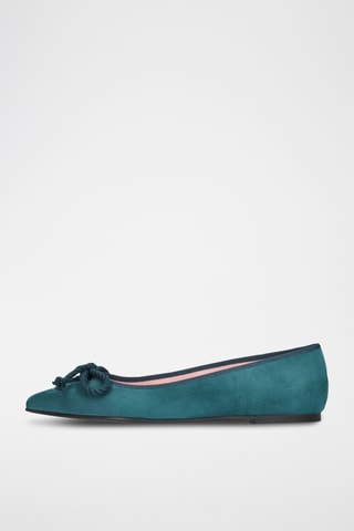Ballerines en nubuck - Vert