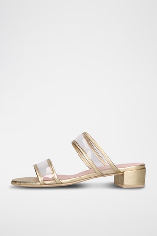 Mules en cuir - Doré