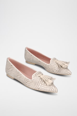 Slippers en cuir - Beige