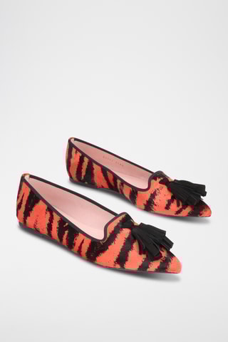 Slippers en cuir - Orange