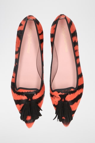 Slippers en cuir - Orange