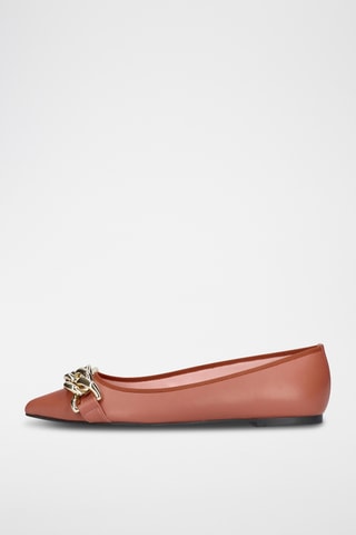 Ballerines en cuir - Marron