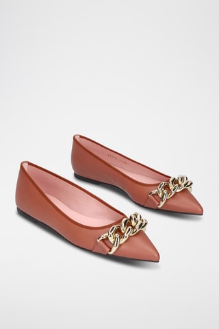 Ballerines en cuir - Marron