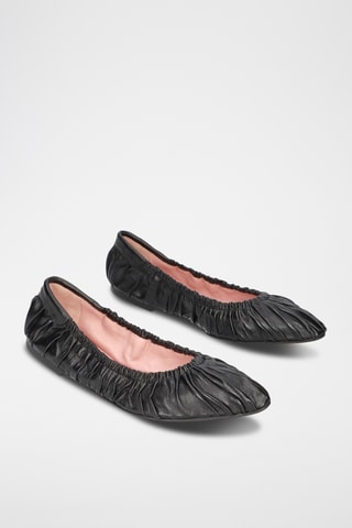 Ballerines en cuir - Noir