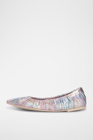 Ballerines en cuir - Argenté