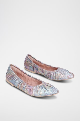 Ballerines en cuir - Argenté