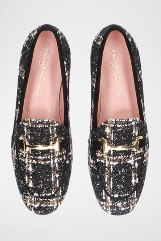 Mocassins en tweed - Noir