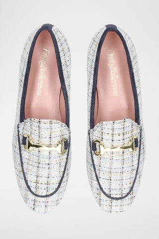 Mocassins en tweed - Blanc