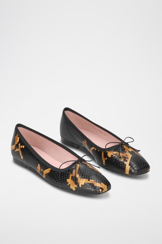 Ballerines en cuir - Noir