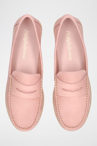 Mocassins plateformes en cuir - Rose