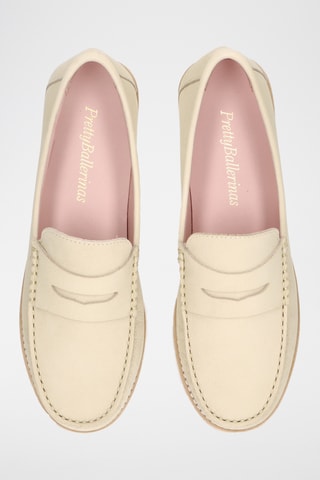 Mocassins plateformes en cuir - Beige