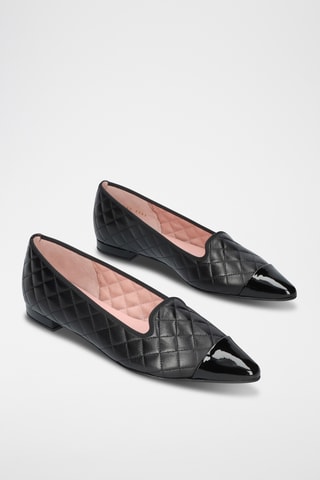 Slippers en cuir verni - Noir