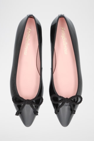 Ballerines en cuir verni - Noir