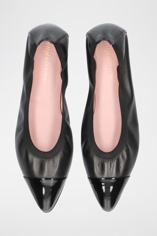 Ballerines en cuir verni - Noir