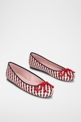 Ballerines en cuir - Rouge