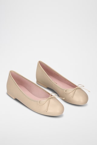Ballerines en cuir - Beige
