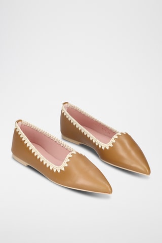 Ballerines en cuir - Marron