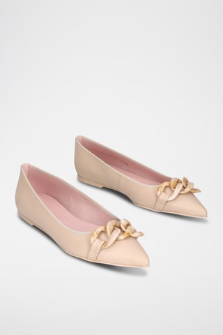 Ballerines en cuir - Beige
