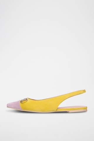 Ballerines en nubuck - Jaune