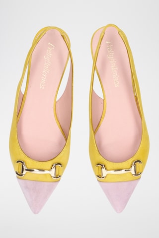 Ballerines en nubuck - Jaune