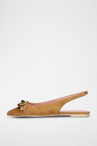 Ballerines en nubuck - Marron