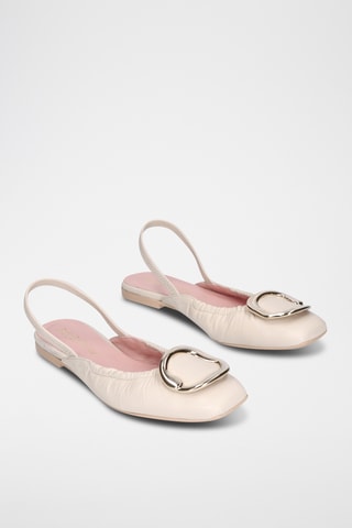 Ballerines en cuir - Beige