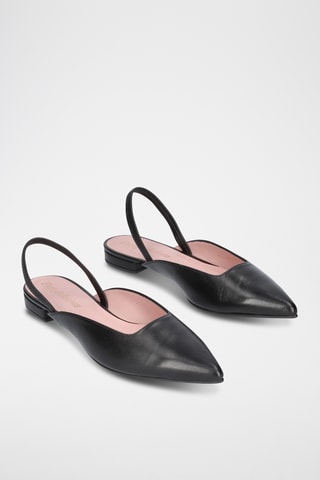 Ballerines en cuir - Noir