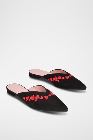 Mules en cuir - Noir