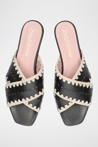 Mules en cuir - Noir