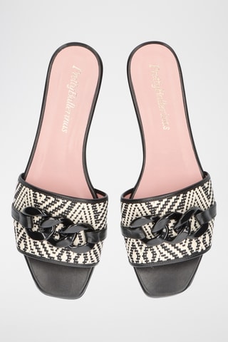 Mules en cuir - Noir