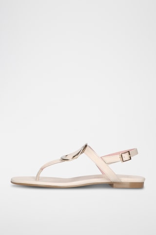 Sandales en cuir - Beige