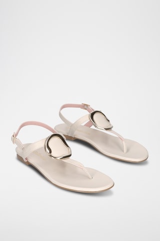 Sandales en cuir - Beige