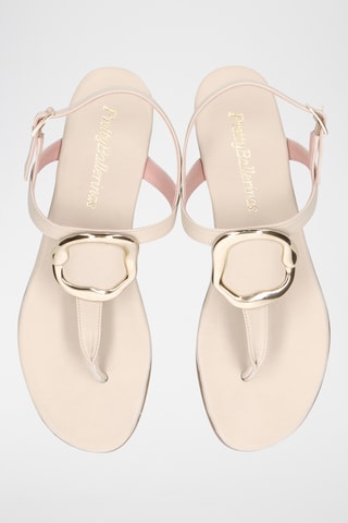 Sandales en cuir - Beige