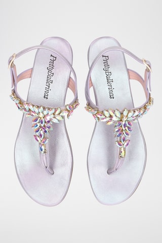 Sandales en cuir - Mauve