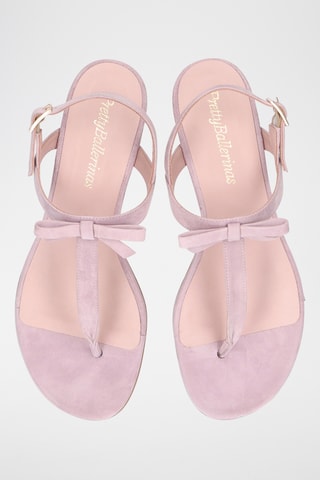 Sandales à talons en nubuck - Rose