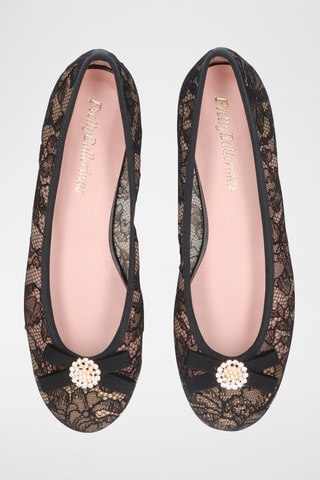 Ballerines en dentelle - Noir