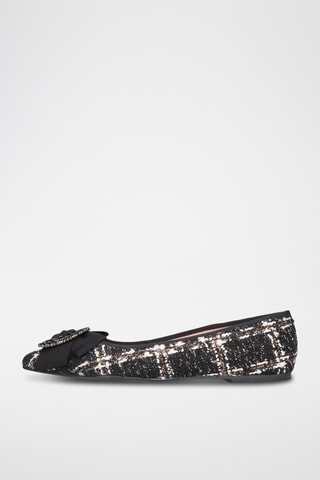 Ballerines en tweed - Noir