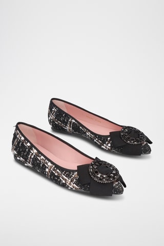 Ballerines en tweed - Noir