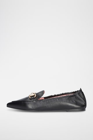 Slippers en cuir - Noir
