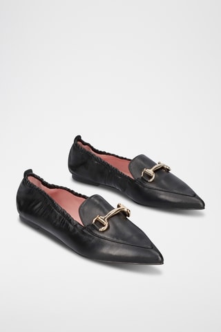Slippers en cuir - Noir