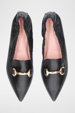 Slippers en cuir - Noir