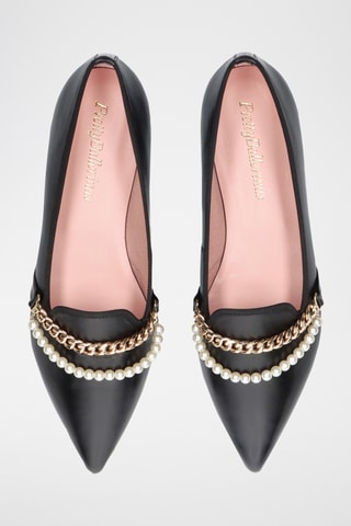 Slippers en cuir - Noir