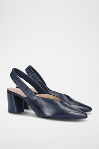 Escarpins en cuir - Bleu marine