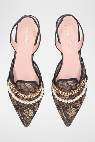 Ballerines en dentelle - Noir