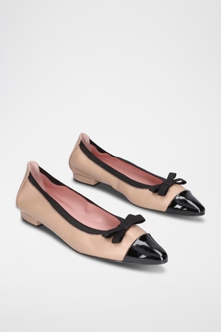 Ballerines en cuir - Beige