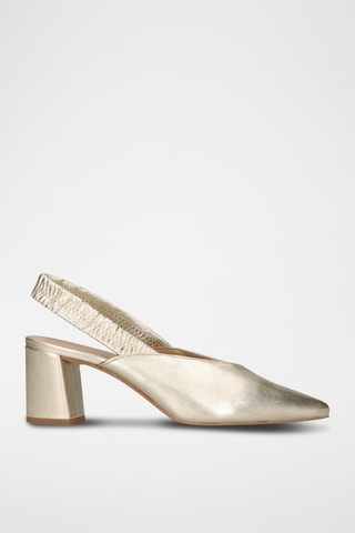 Escarpins en cuir - Doré