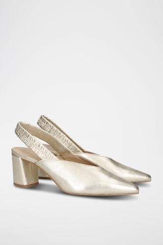 Escarpins en cuir - Doré