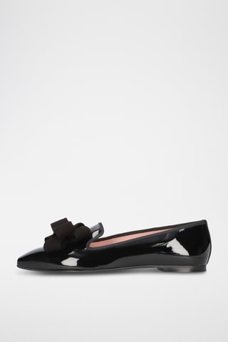 Slippers en cuir verni - Noir