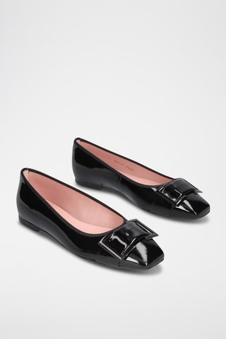 Ballerines en cuir verni - Noir